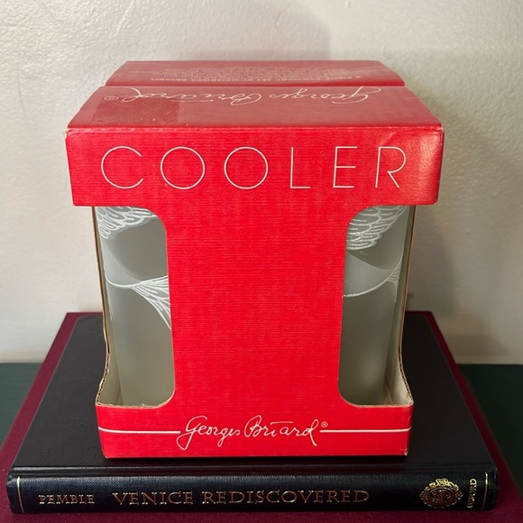 Vintage NOS Georges Briard Etched Frosted Dove Bird Glass Tumblers Set of 4 - Picture 2 of 9